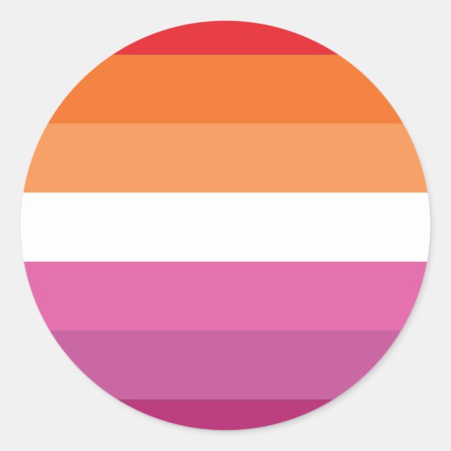 Lesbian Pride Flag Classic Round Sticker (Front)