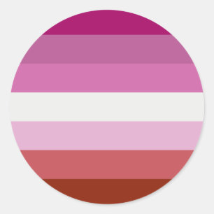 Lesbian Pride Flag Classic Round Sticker