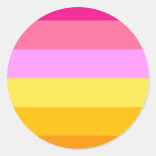 Lesbian Pride Flag (Dawn) Classic Round Sticker
