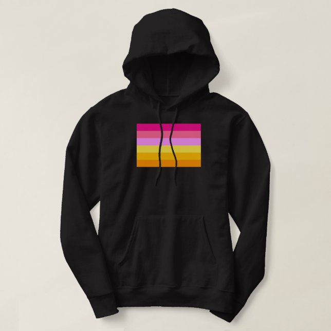Lesbian Pride Flag (Dawn) Hoodie (Design Front)