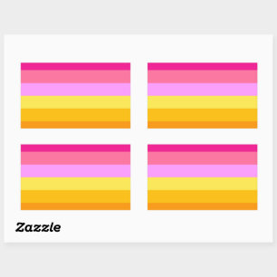 Lesbian Pride Flag (Dawn) Rectangular Sticker