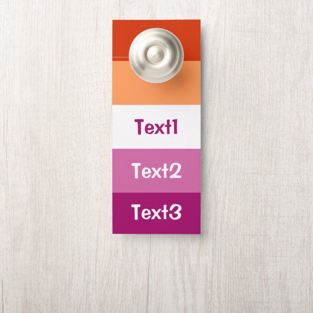 Lesbian Pride flag Door Hanger (On Knob)