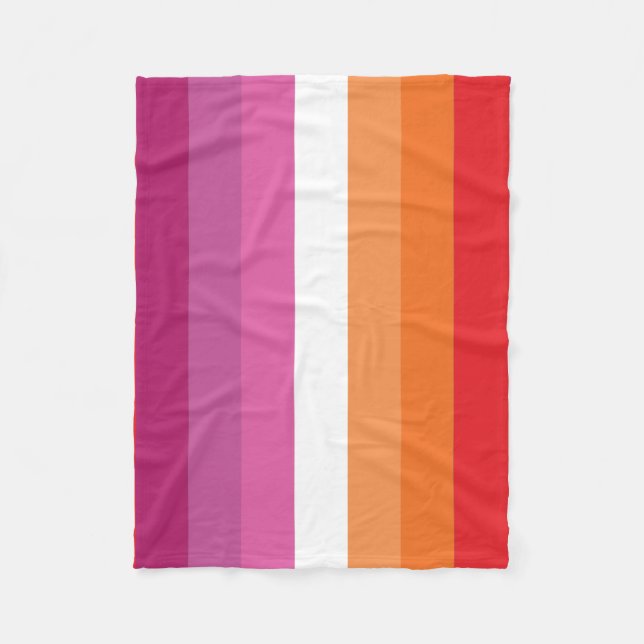 Lesbian Pride Flag Fleece Blanket (Front)