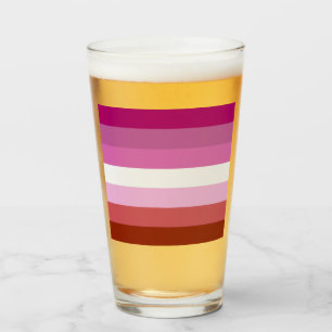 Lesbian Pride Flag Glass