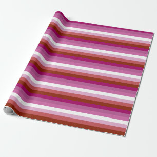 Lesbian Pride Flag Horizontal Wrapping Paper