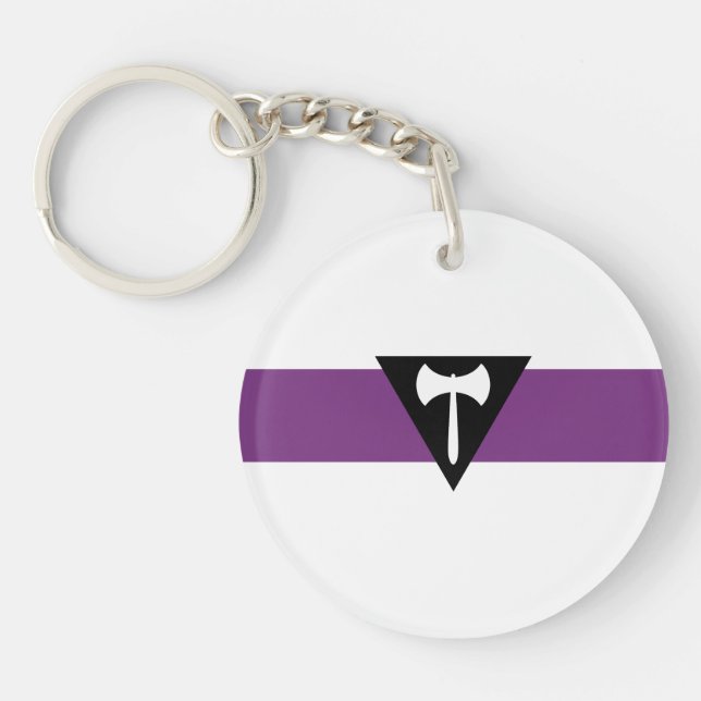 Lesbian Pride Flag Key Ring (Front)