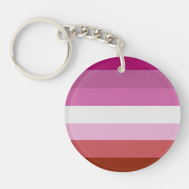 Lesbian Pride Flag Key Ring (Front)