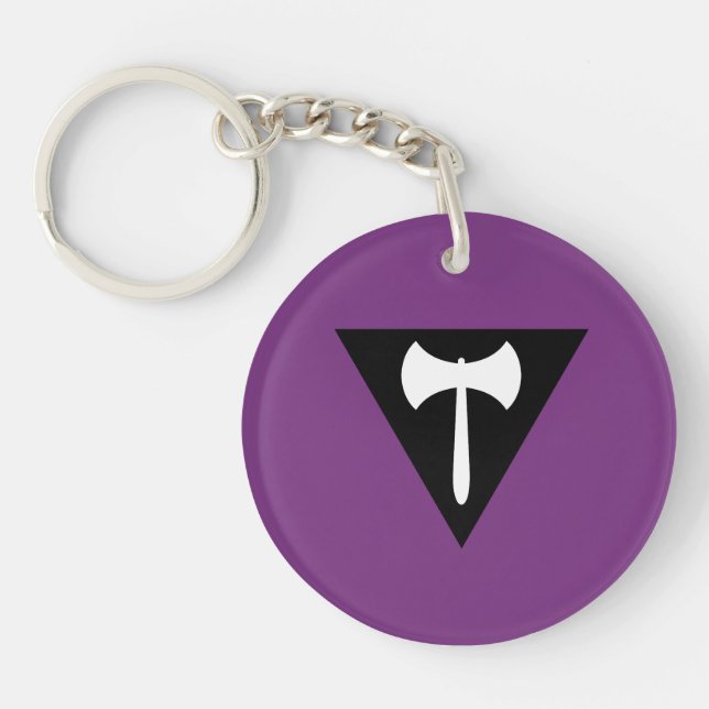 Lesbian Pride Flag Key Ring (Front)