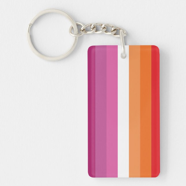 Lesbian Pride Flag Key Ring (Front)