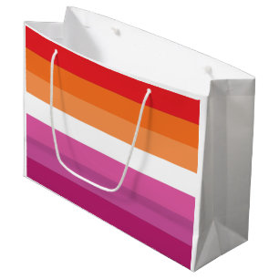 Lesbian Pride Flag Large Gift Bag