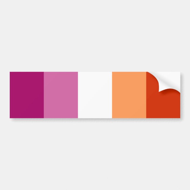 Lesbian Pride Flag LGBTQ Bumper Sticker (Front)