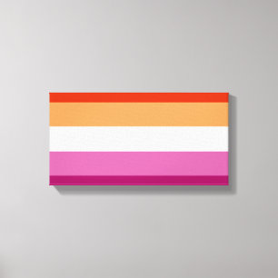 Lesbian Pride Flag LGBTQ Canvas Print