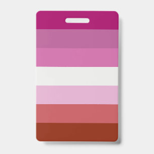 Lesbian Pride Flag LGBTQ ID Badge