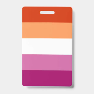 Lesbian Pride Flag LGBTQ ID Badge