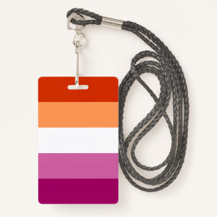 Lesbian Pride Flag LGBTQ ID Badge