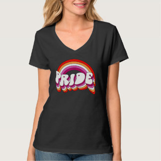 Lesbian Pride Flag LGBTQ Love is Love Gay Rainbow  T-Shirt