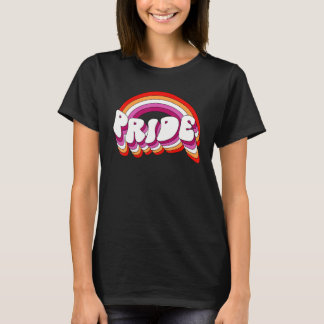 Lesbian Pride Flag LGBTQ Love is Love Gay Rainbow  T-Shirt