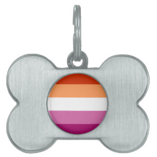 Lesbian Pride Flag LGBTQ Pet ID Tag