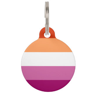 Lesbian Pride Flag LGBTQ Pet Tag