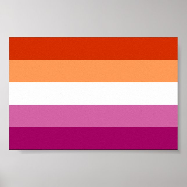 Lesbian Pride Flag LGBTQ Poster (Front)