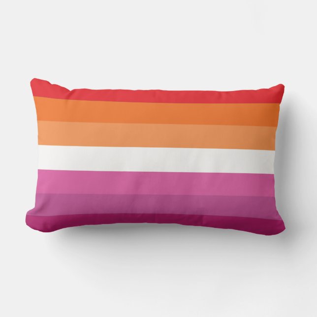 Lesbian Pride Flag Lumbar Cushion (Front)