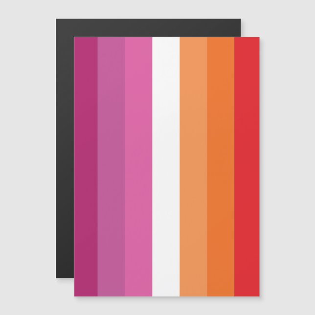 Lesbian Pride Flag Magnetic Invitation (Front/Back)