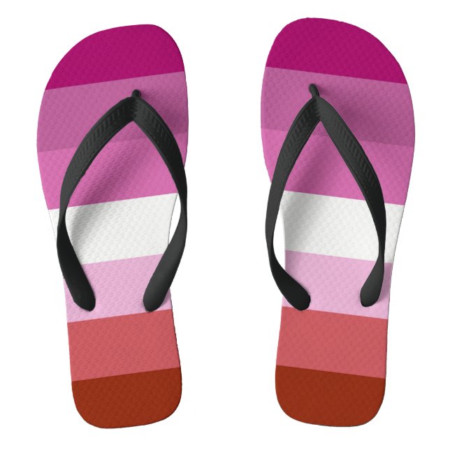 Lesbian Pride Flag (Origin) Jandals (Footbed)