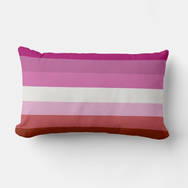 Lesbian Pride Flag (Origin) Lumbar Cushion (Front)