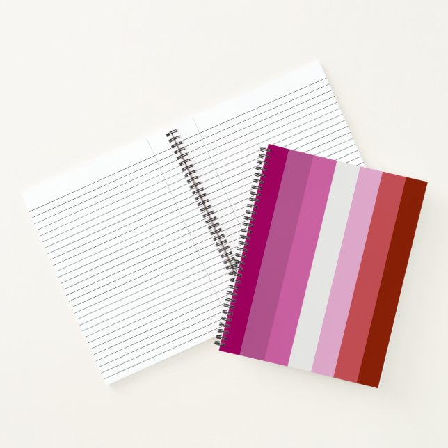 Lesbian Pride Flag (Origin) Notebook (Inside)