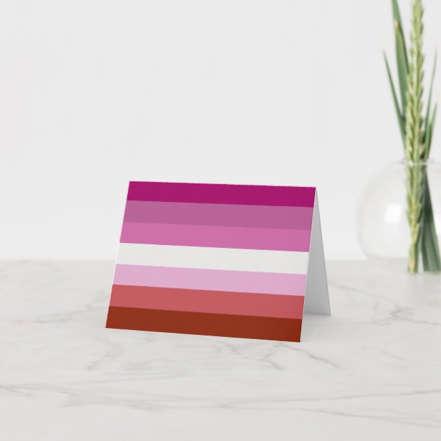 Lesbian Pride Flag (Origin) Thank You Card (Front)