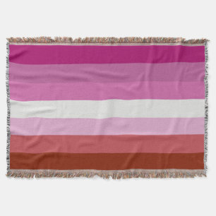 Lesbian Pride Flag (Origin) Throw Blanket