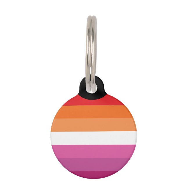 Lesbian Pride Flag Pet Tag (Front)