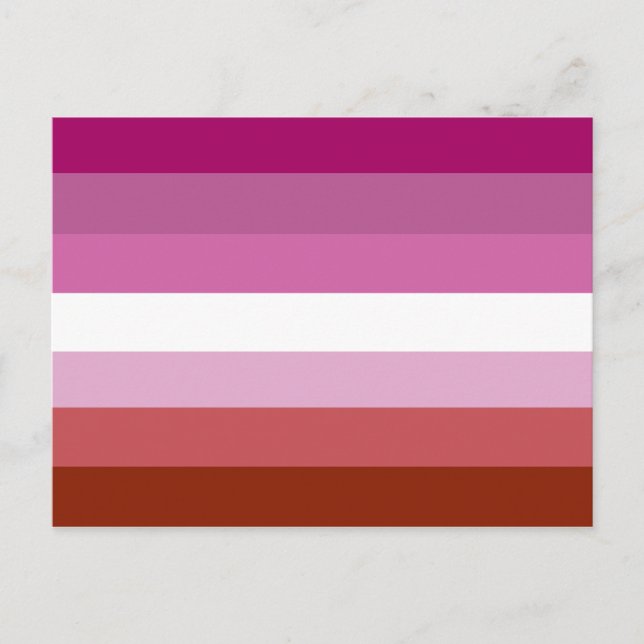 Lesbian pride flag postcard (Front)