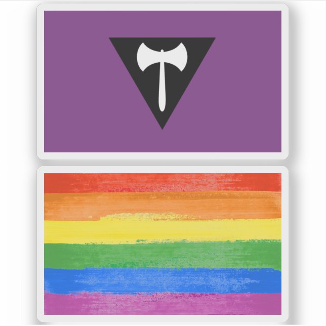 Lesbian Pride Flag  Purple Axe (Front)