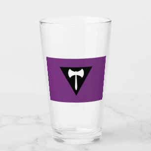 Lesbian Pride Flag Purple Axe Glass