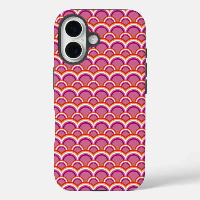Lesbian pride flag rainbow pattern Case-Mate iPhone case (Back)