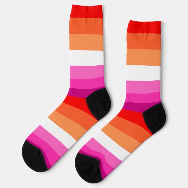 Lesbian PRIDE Flag Socks (Left)