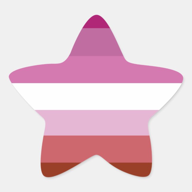 Lesbian pride flag star sticker (Front)