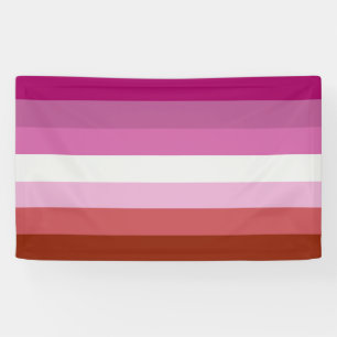 Lesbian Pride Flag Stripes Banner