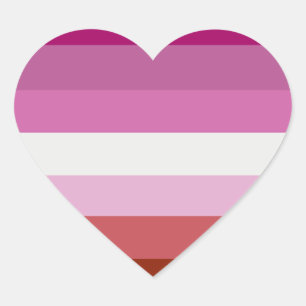 Lesbian Pride Flag Stripes Heart Sticker