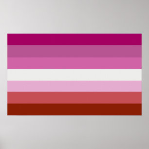 Lesbian Pride Flag Stripes Poster