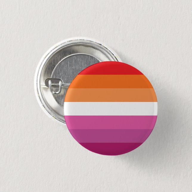 Lesbian Pride Flag (Sunset) 3 Cm Round Badge (Front & Back)