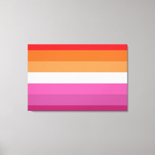 Lesbian Pride Flag (Sunset) Canvas Print
