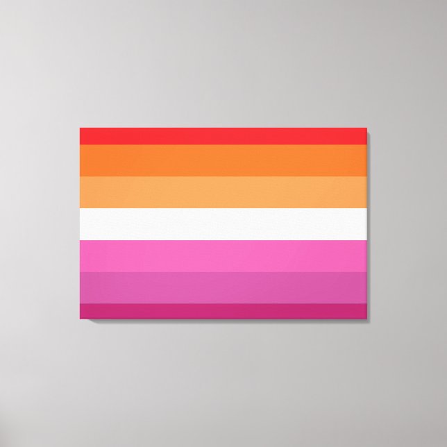 Lesbian Pride Flag (Sunset) Canvas Print (Front)