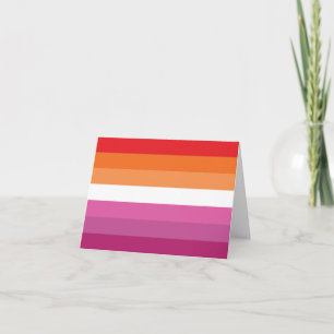 Lesbian Pride Flag Thank You Card