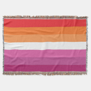 Lesbian Pride Flag Throw Blanket