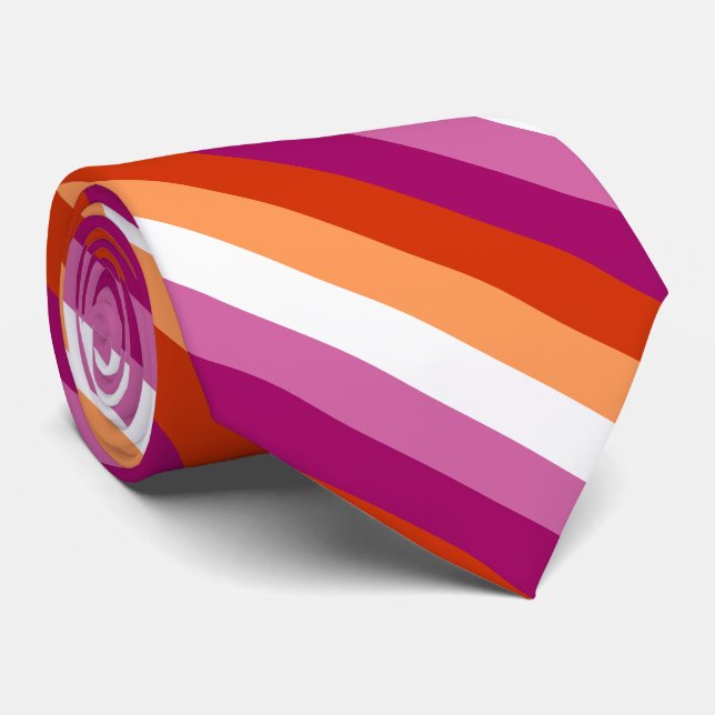 Lesbian Pride flag Tie (Rolled)