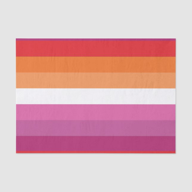 Lesbian Pride Flag Tissue Paper (Front)