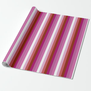 Lesbian Pride Flag Vertical Wrapping Paper