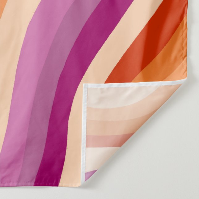Lesbian Pride Handmade Colourful Pink Stripe Tapestry (Detail)